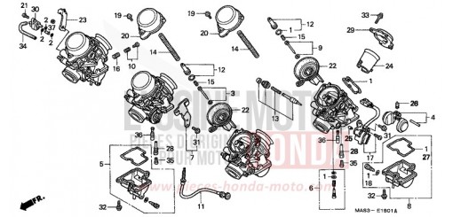 CARBURATORE (PARTI COMPONENTI) CBR900RRX di 1999